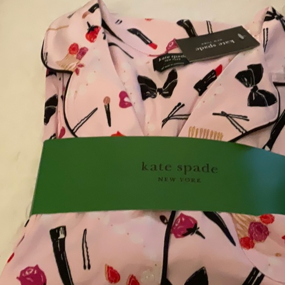 Kate spade pink makeup floral long sleeve pajama set - Picture 5 of 5